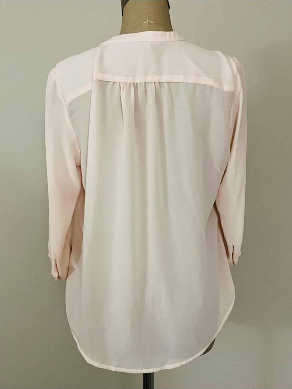 H&M Pale Pink Pleated Front Blouse - Picture 2 of 4